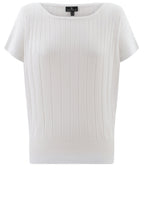 White Fitted Hem Ribbed Jumper