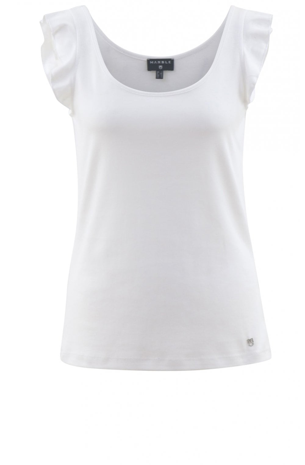 White Frill Detailed Vest Top