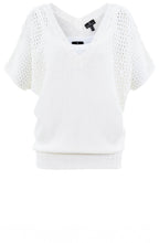 White Layered Oversized Crochet Jumper