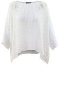 White Open Knit Layering Top