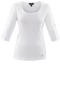 White Peep Hole Crochet Top