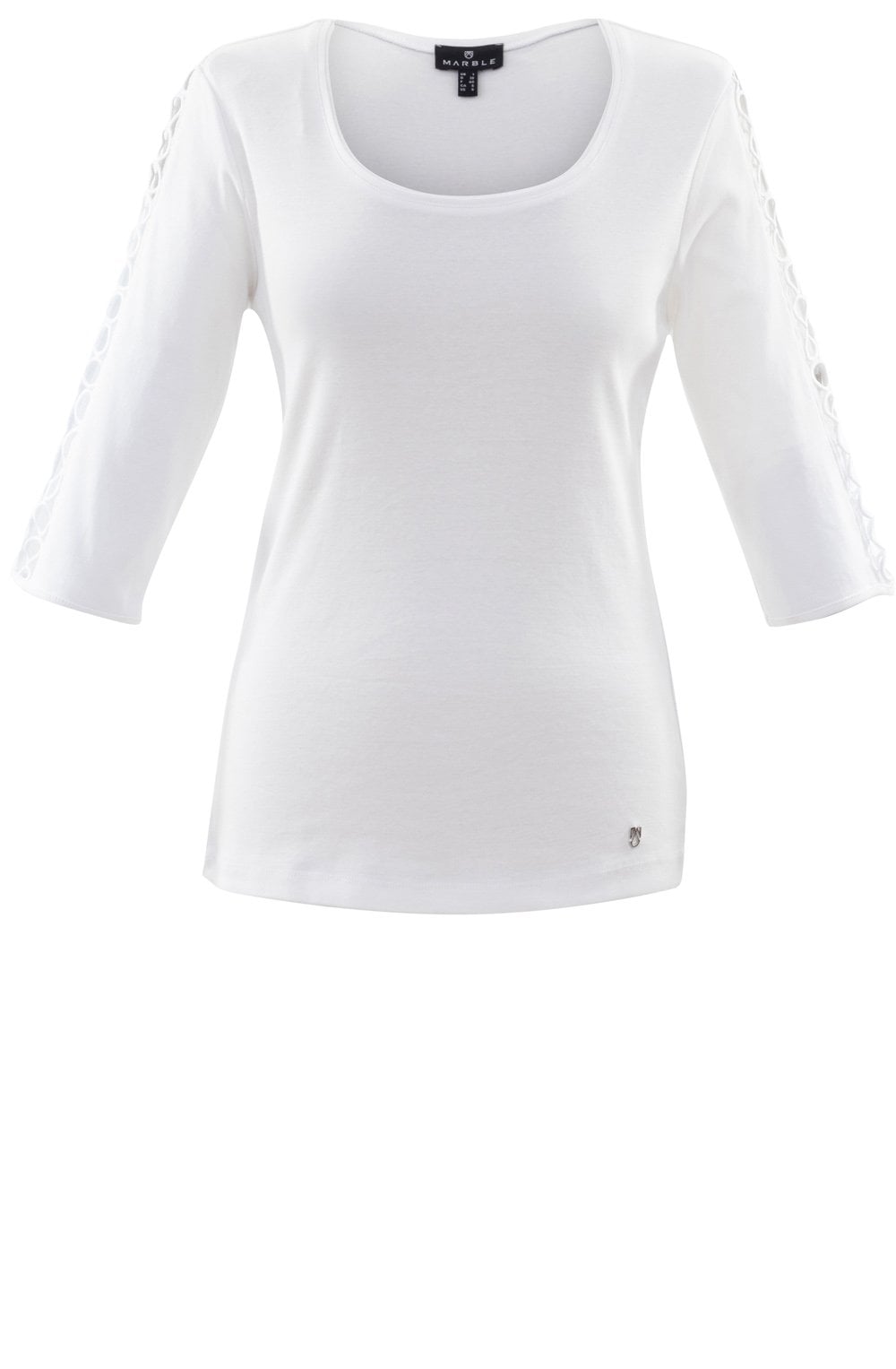White Peep Hole Crochet Top