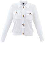 White Perforated Knit Cardigan
