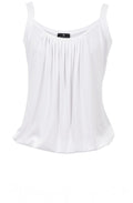 White Pleated Vest Top