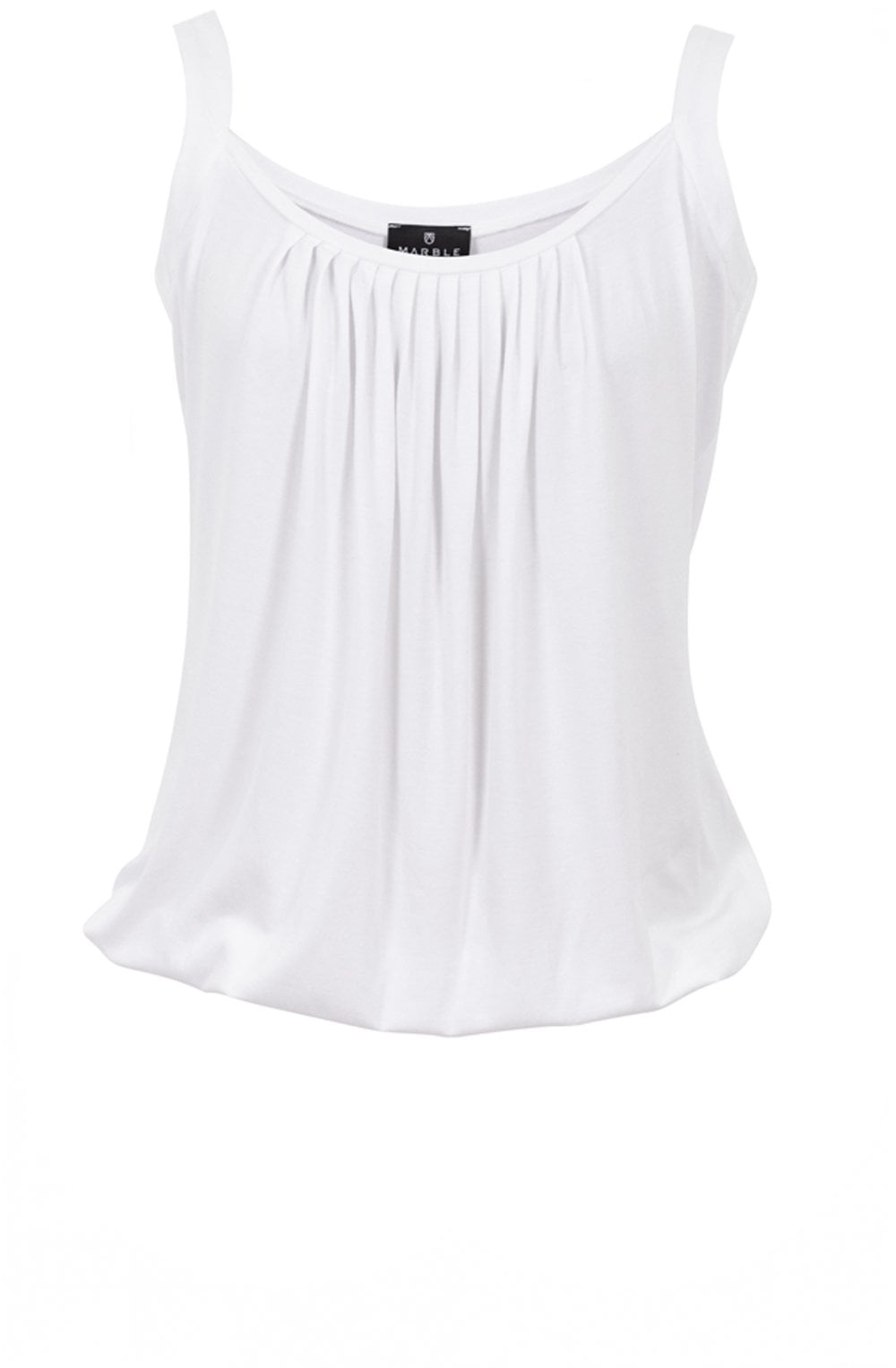 White Pleated Vest Top