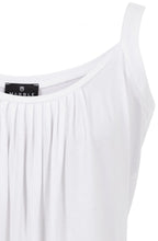 White Pleated Vest Top