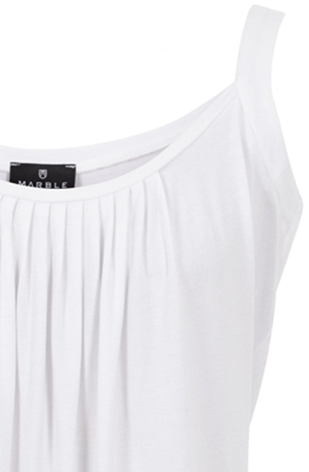 White Pleated Vest Top