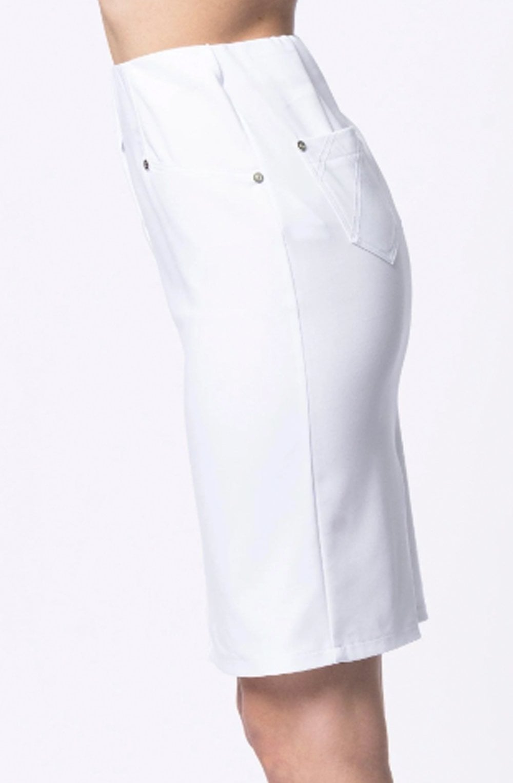 White Pull On Skirt