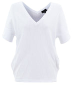 White Textured Knit Relaxed Top