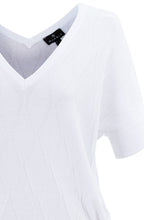 White Textured Knit Relaxed Top
