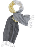 Yellow & Grey Block Design Scarf