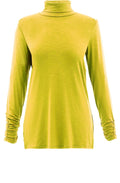 Yellow Jersey Polo Neck Top