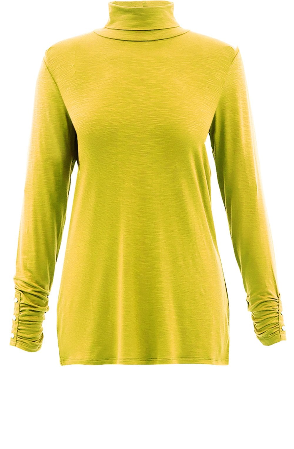 Yellow Jersey Polo Neck Top