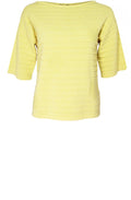 Yellow Ribbed Knit Jumper
