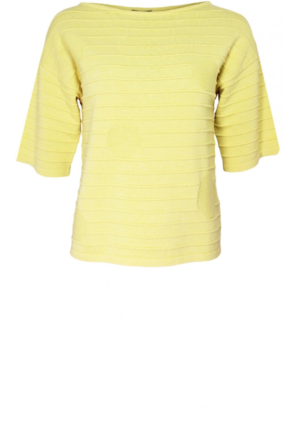 Yellow Ribbed Knit Jumper