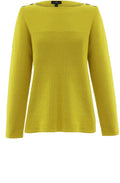 Yellow Ribbed Knit Jumper