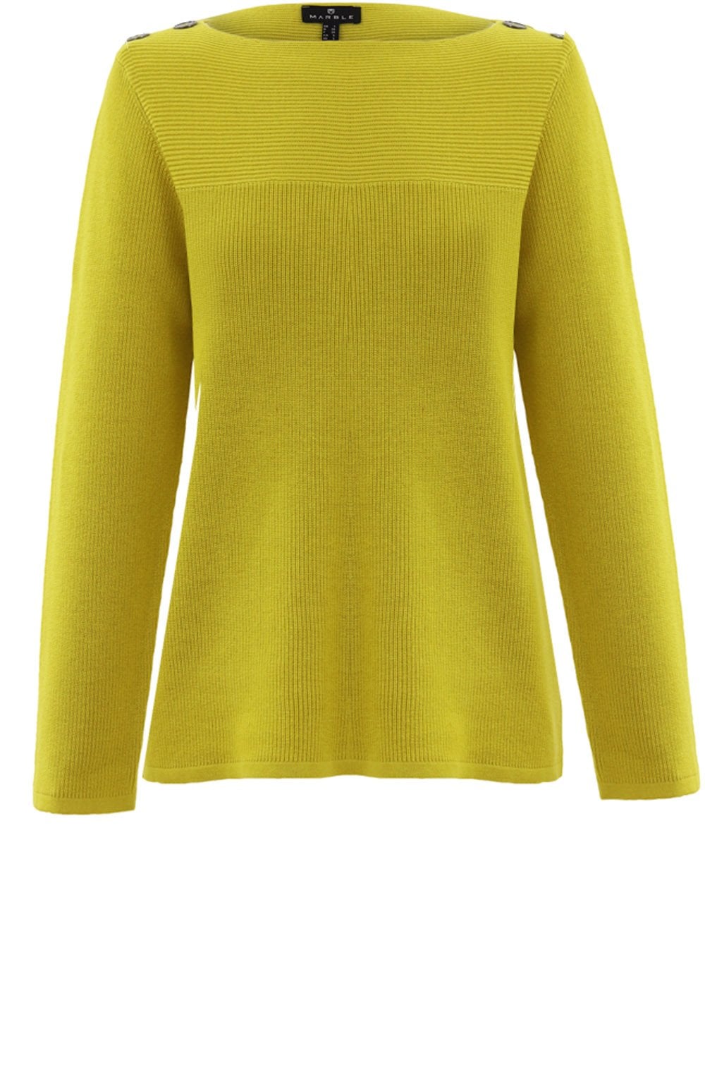 Yellow Ribbed Knit Jumper