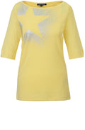 Yellow Silver Star Design T Shirt
