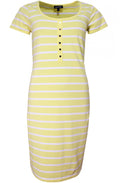 Yellow & White Striped Dress