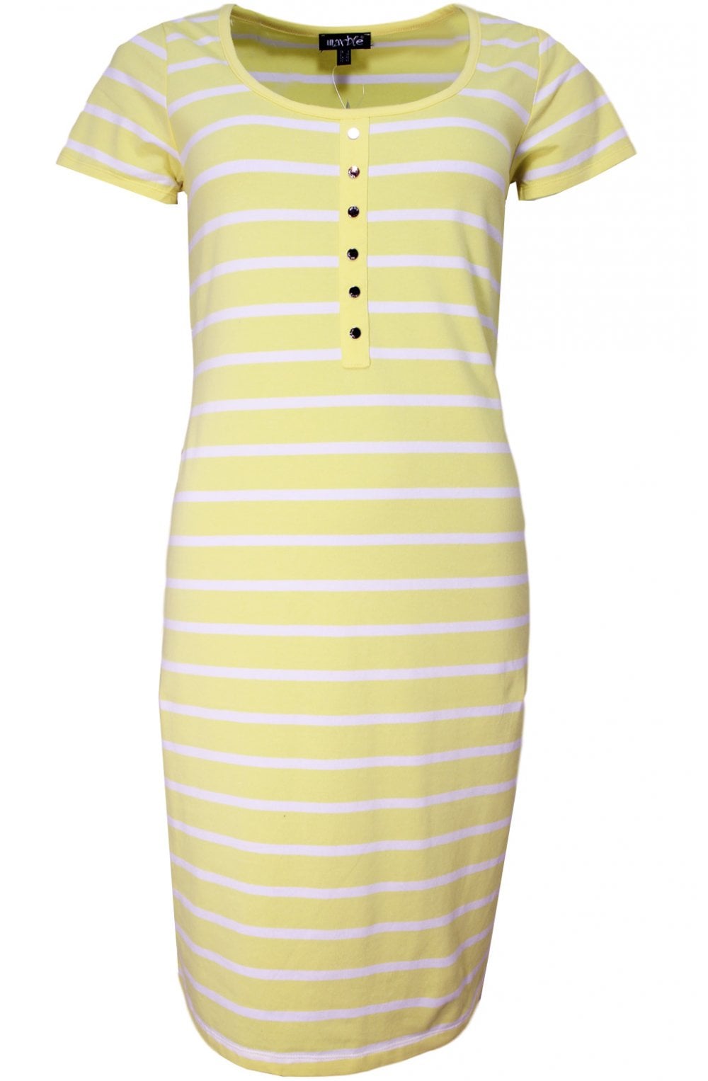 Yellow & White Striped Dress