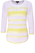 Yellow & White Striped Knit Jumper
