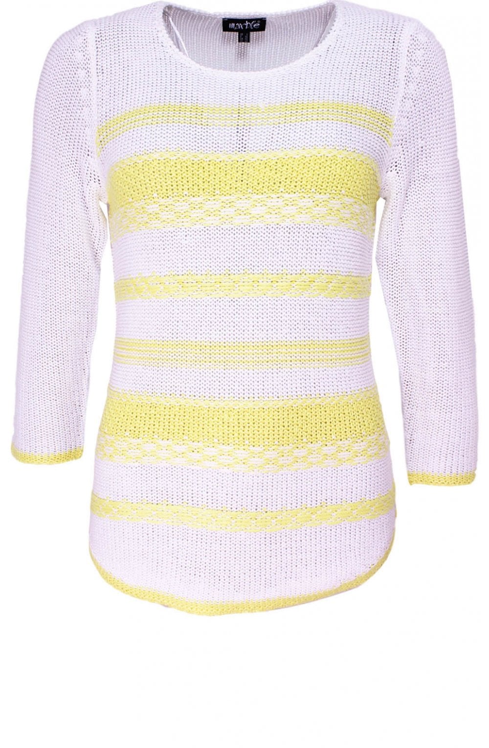 Yellow & White Striped Knit Jumper