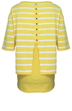 Yellow & White Striped Layered Top