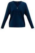 Zip Detail Blue Jumper