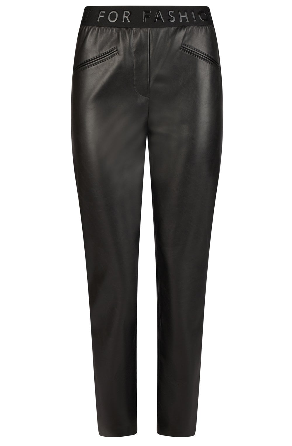Black Faux Leather Trousers
