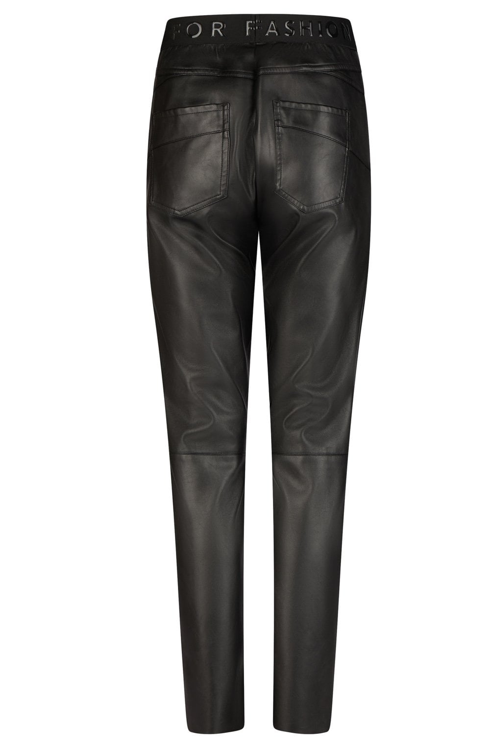 Black Faux Leather Trousers