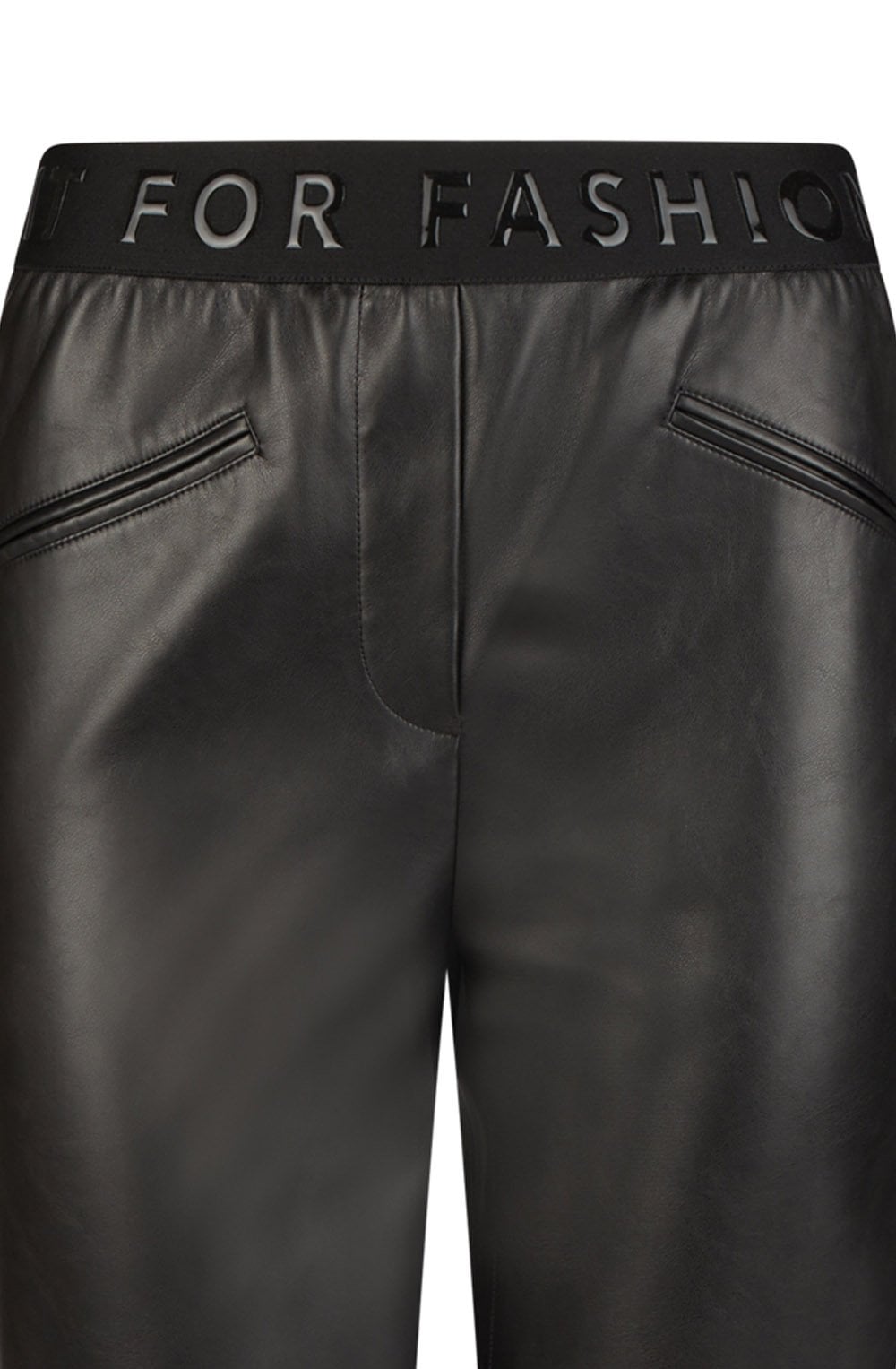Black Faux Leather Trousers