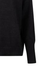 Black Ribbed Detail Turtle Neck Jumper