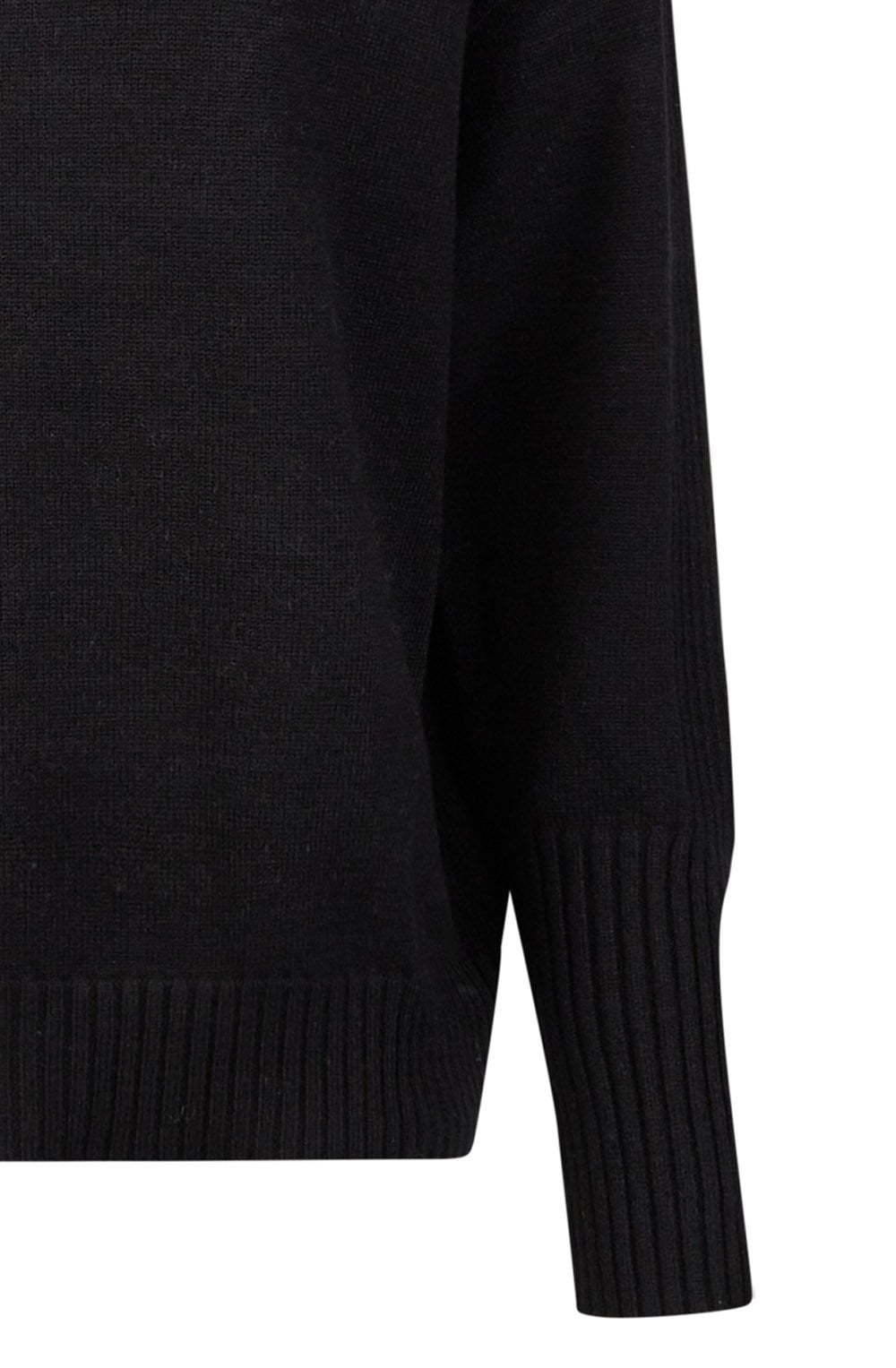 Black Ribbed Detail Turtle Neck Jumper