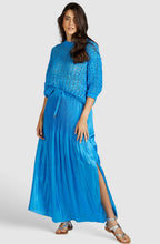 Blue Chunky Ribbon Knit Top