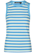 Blue Green Striped Tank Top