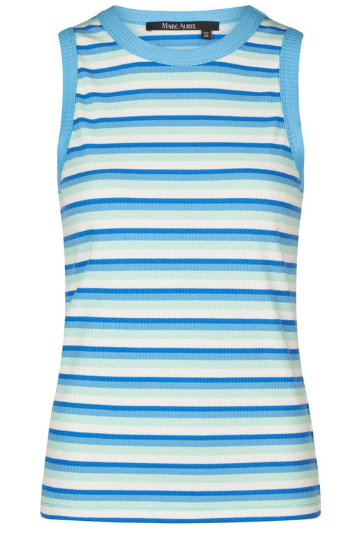 Blue Green Striped Tank Top
