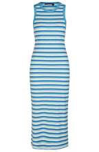 Blue Green Tank Top Midi Dress