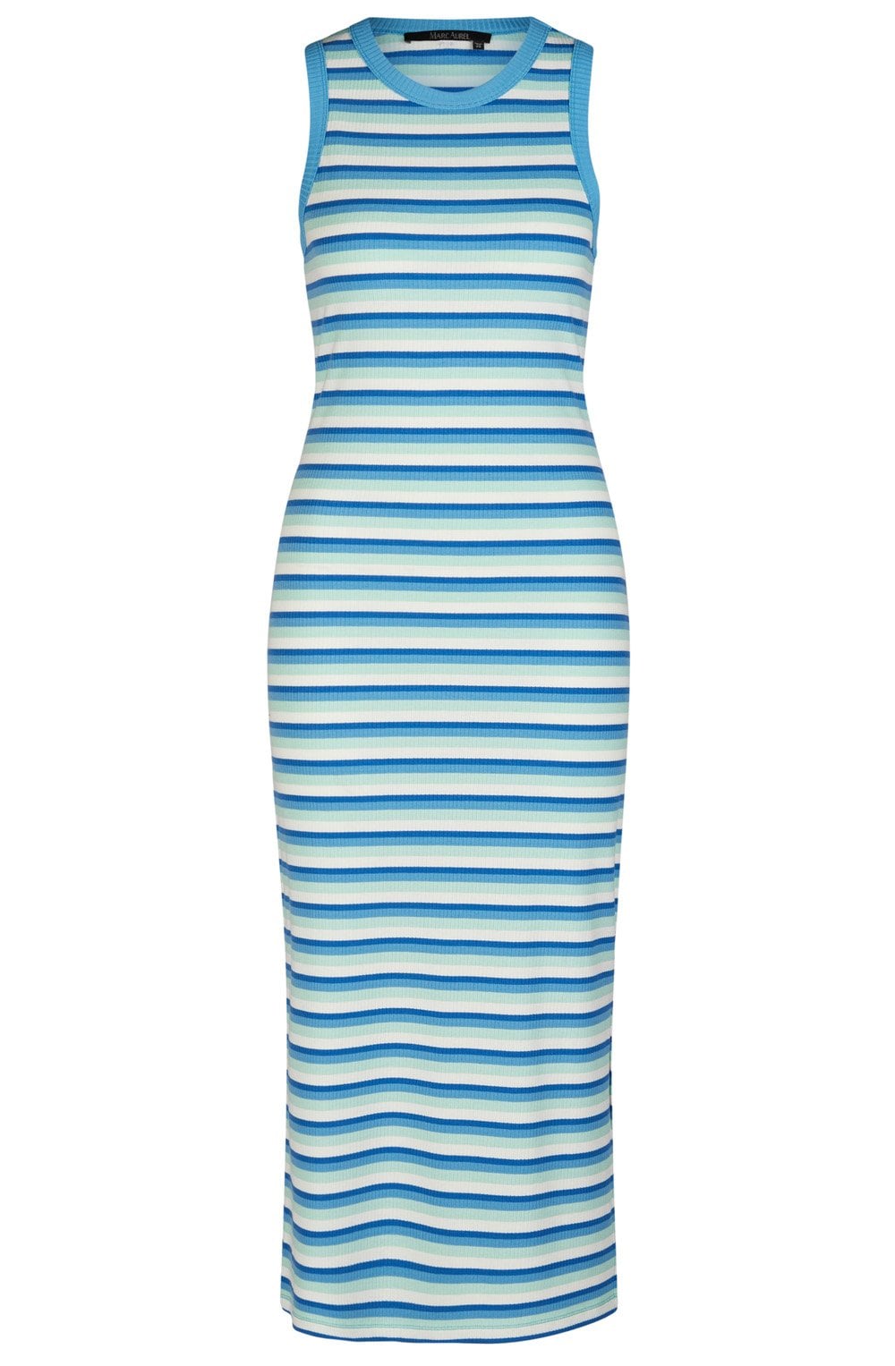 Blue Green Tank Top Midi Dress