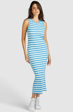 Blue Green Tank Top Midi Dress