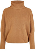 Camel Relaxed Turtle Neck Jumper