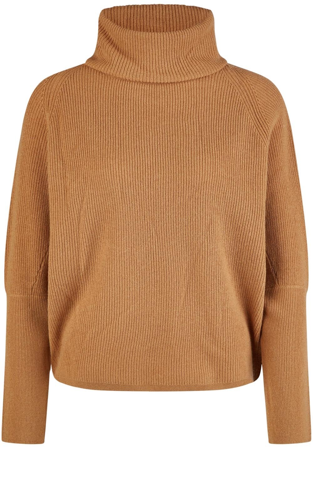 Camel Relaxed Turtle Neck Jumper