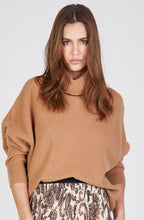 Camel Relaxed Turtle Neck Jumper