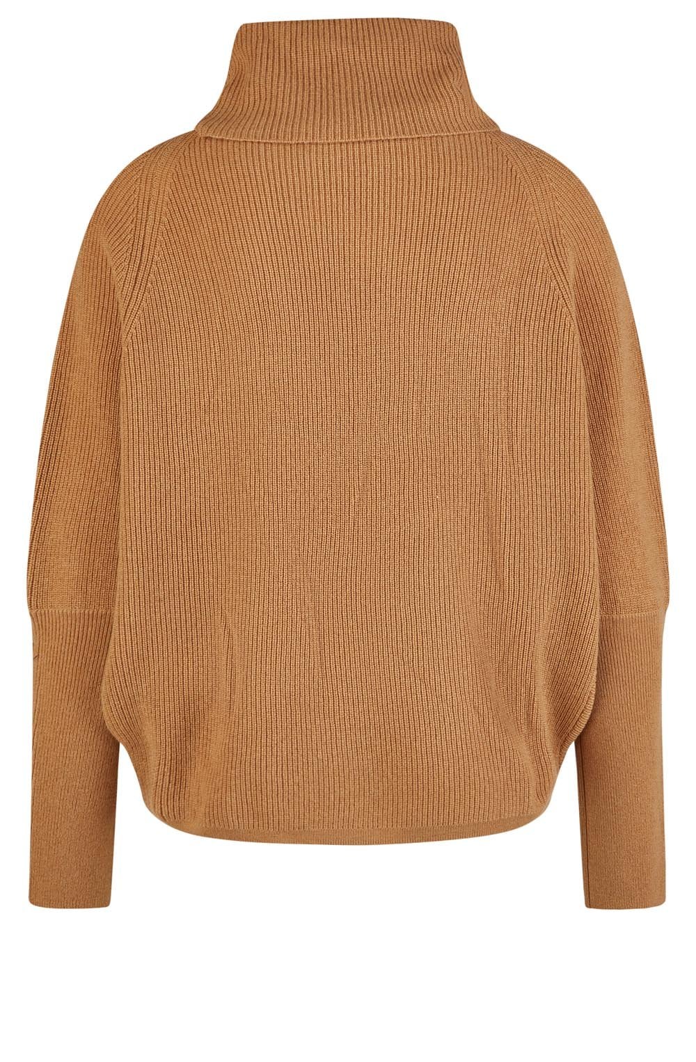 Camel Relaxed Turtle Neck Jumper