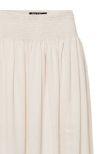 Creme Casual Satin Maxi Skirt