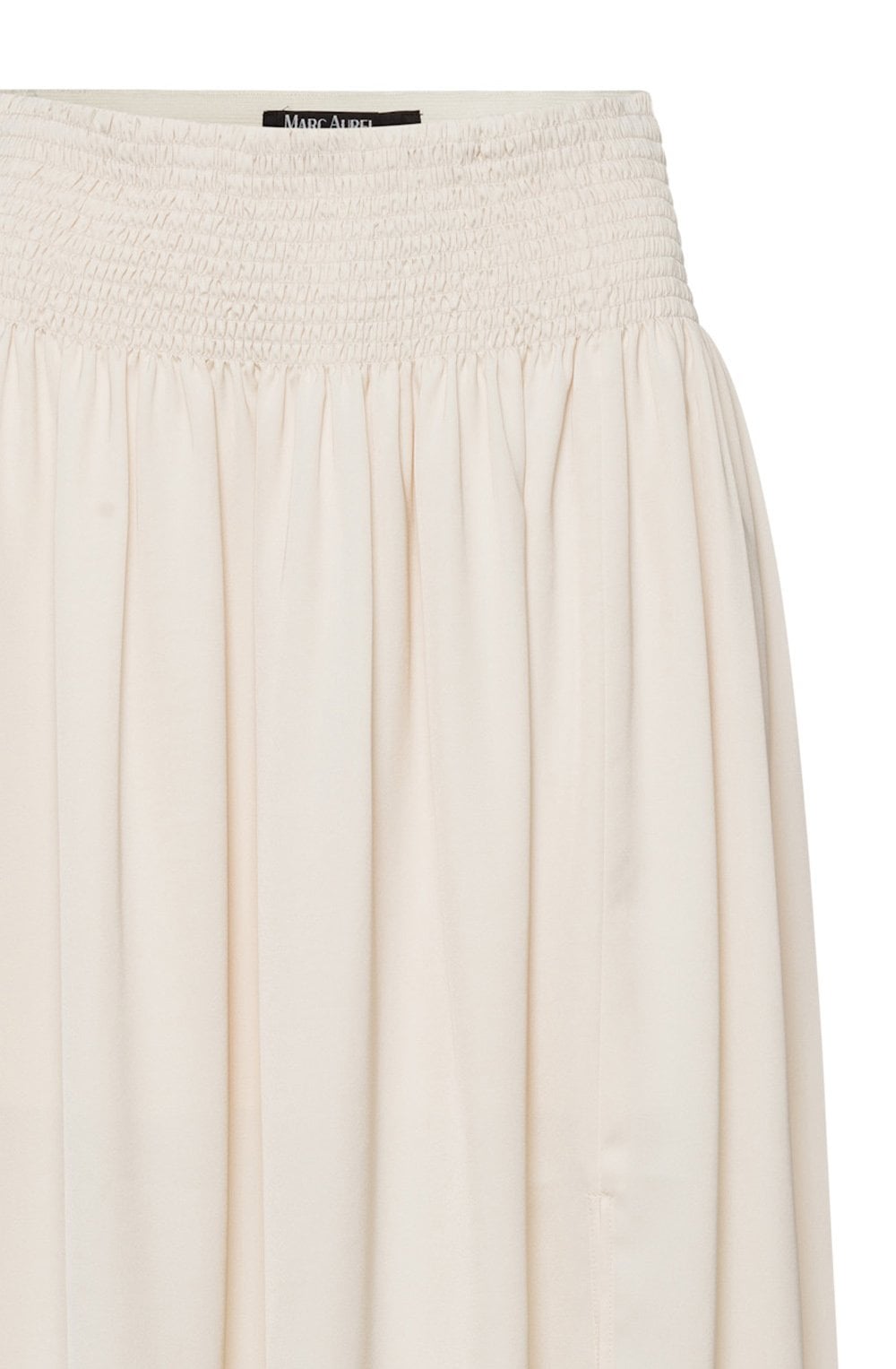 Creme Casual Satin Maxi Skirt