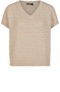 Dark Dune Textured V Neck Sweater