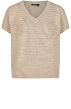 Dark Dune Textured V Neck Sweater