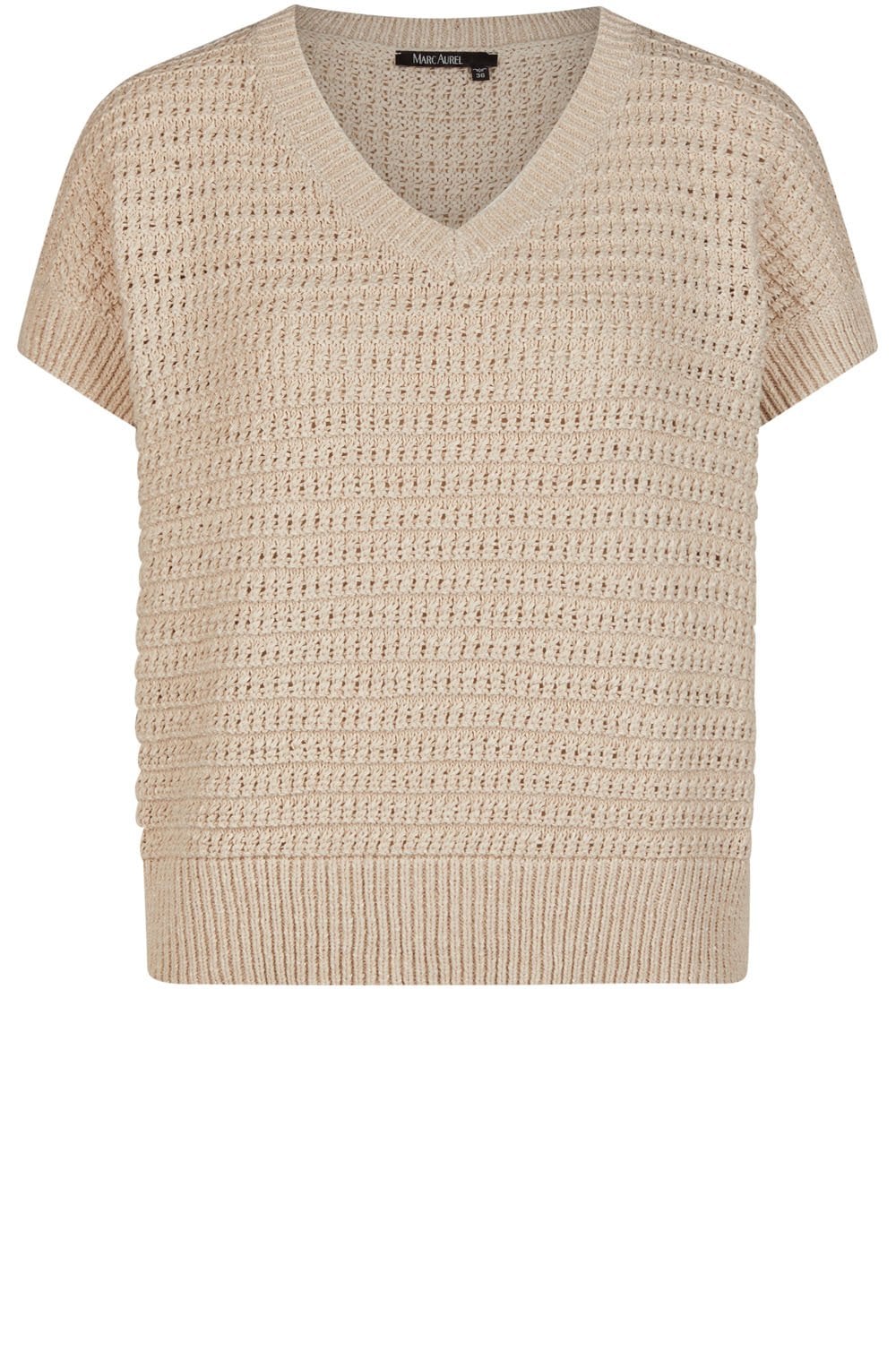 Dark Dune Textured V Neck Sweater