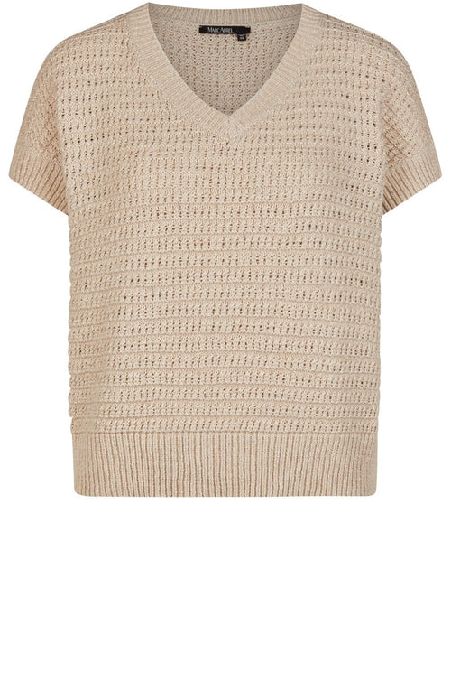 Dark Dune Textured V Neck Sweater