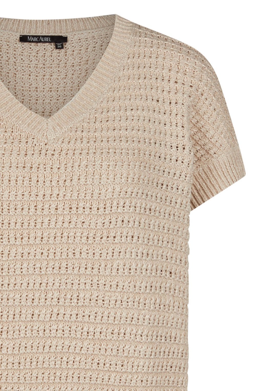 Dark Dune Textured V Neck Sweater